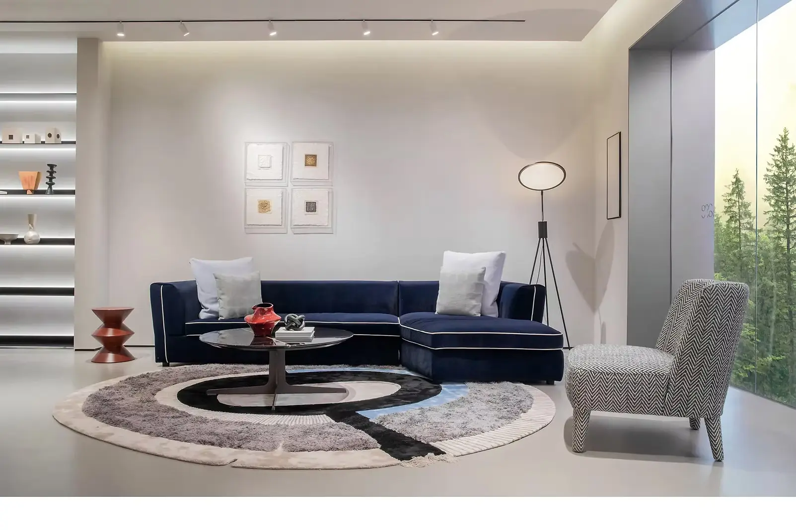 Sofa bọc da góc chữ L hiện đại, chỉn chu – SS66703