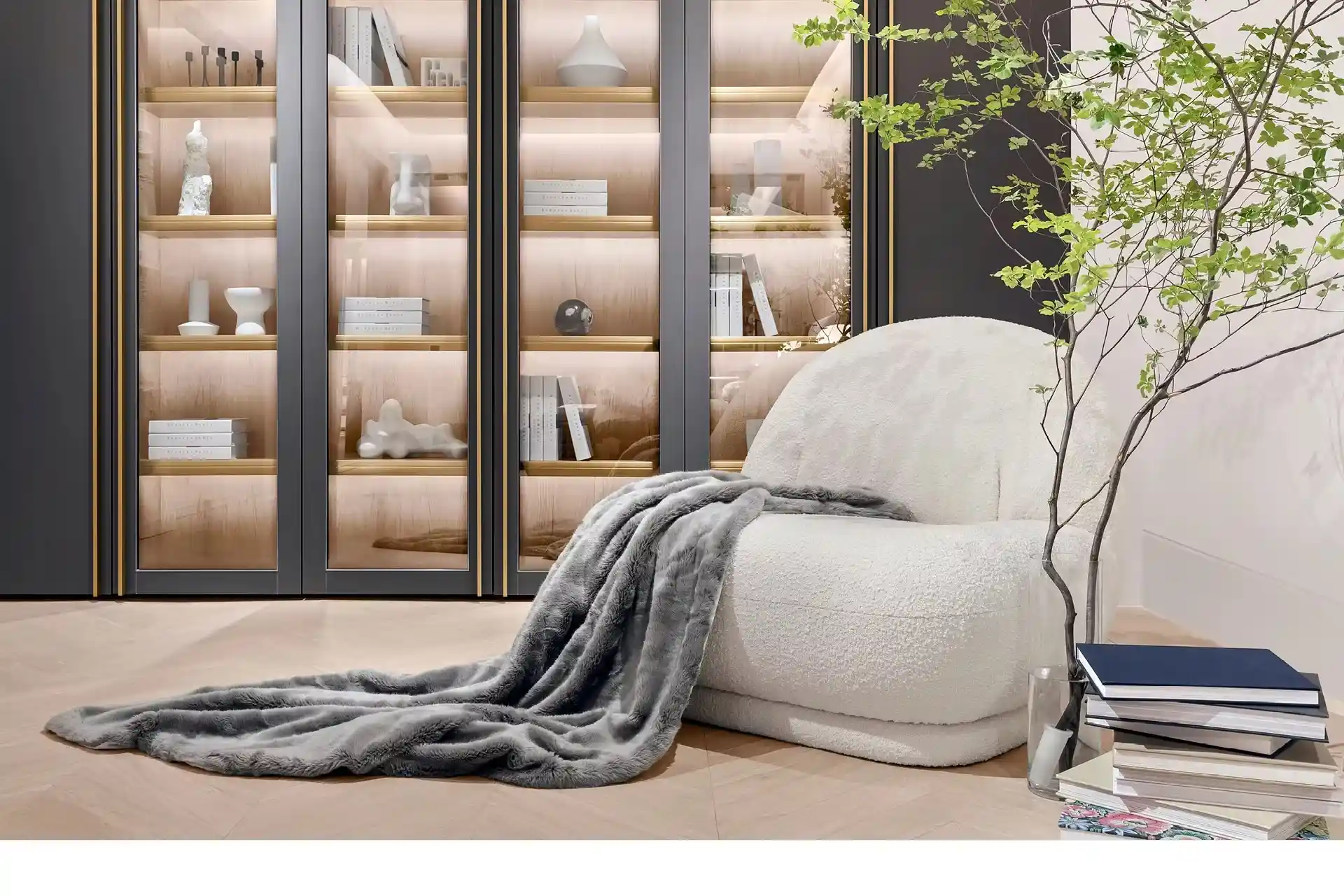 Sofa đơn vải Sherpa hiện đại – PACHA